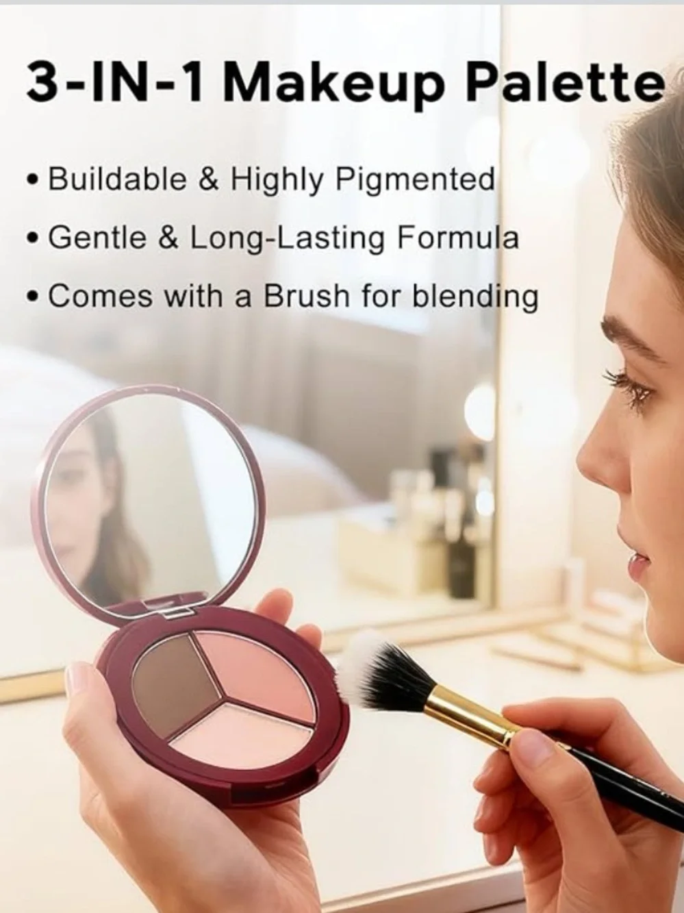 3-in-1 Contour Palette - Blush Bronzer Highlighter Makeup Palette Makeup Kit New